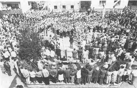 Massenchor beim 70 Grndungsfest
